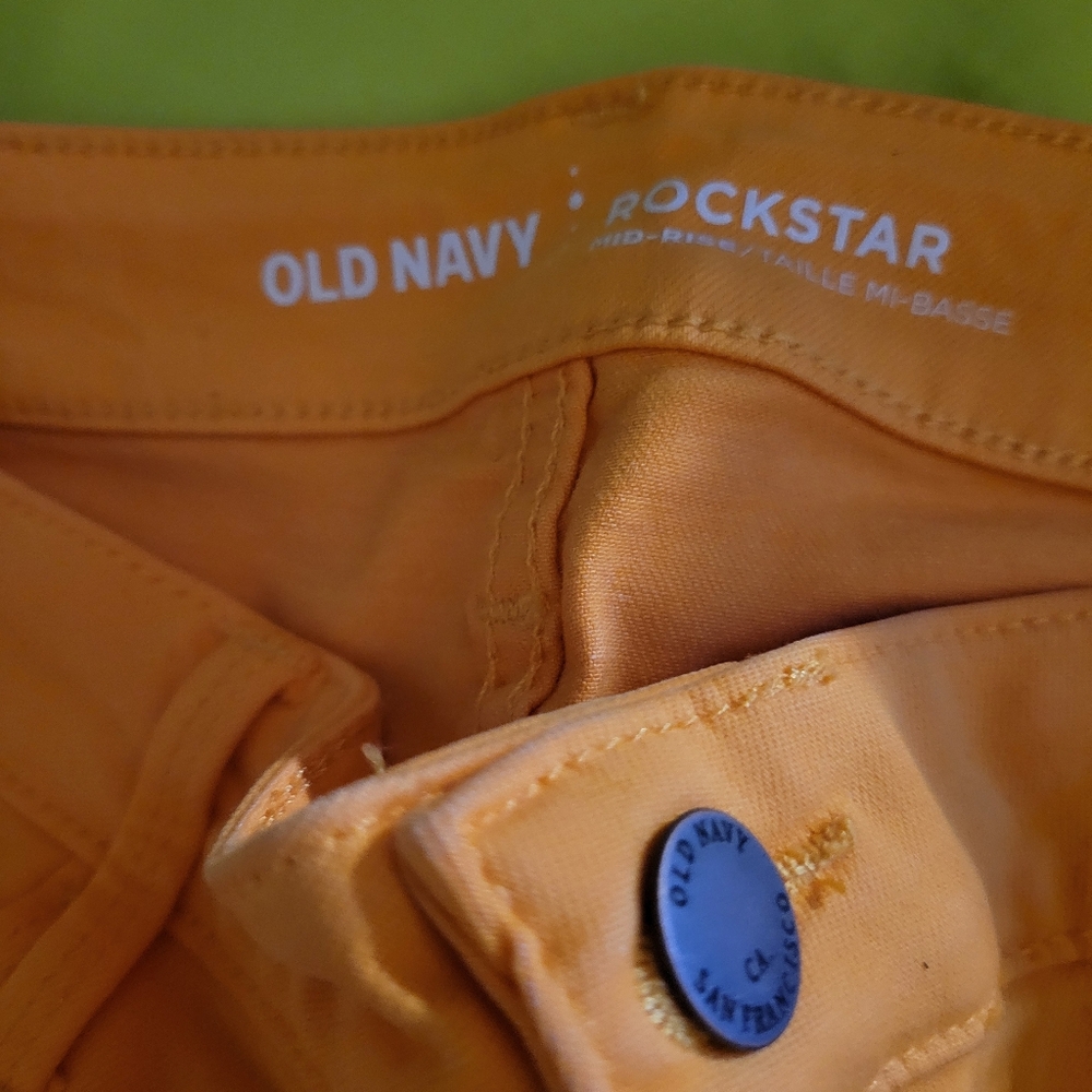 Old Navy Vibrant Orange Rockstar Pants - Picture 4 of 7